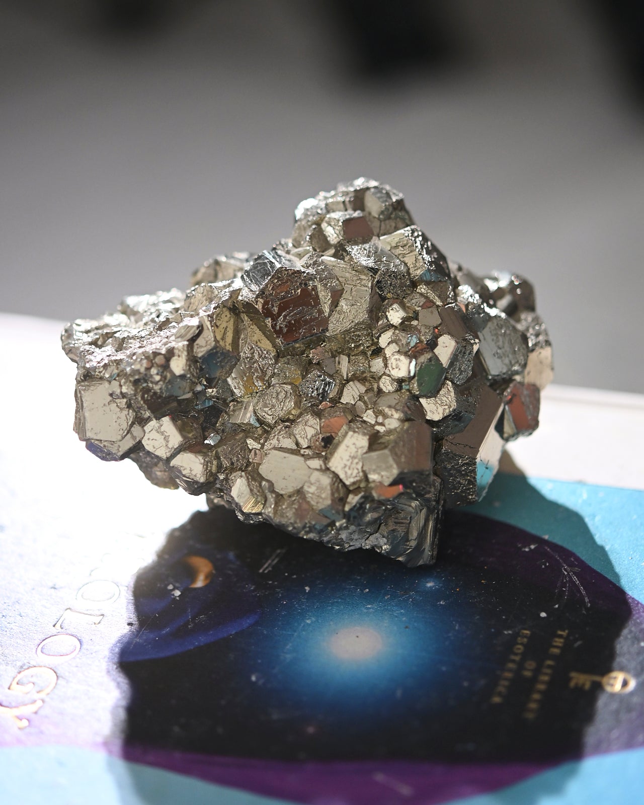 Natural Pyrite Crystal Cluster - 2.4lbs Raw Mineral Specimen for Collectors & Healing | Perfect for Home Decor, Meditation & Energy Work