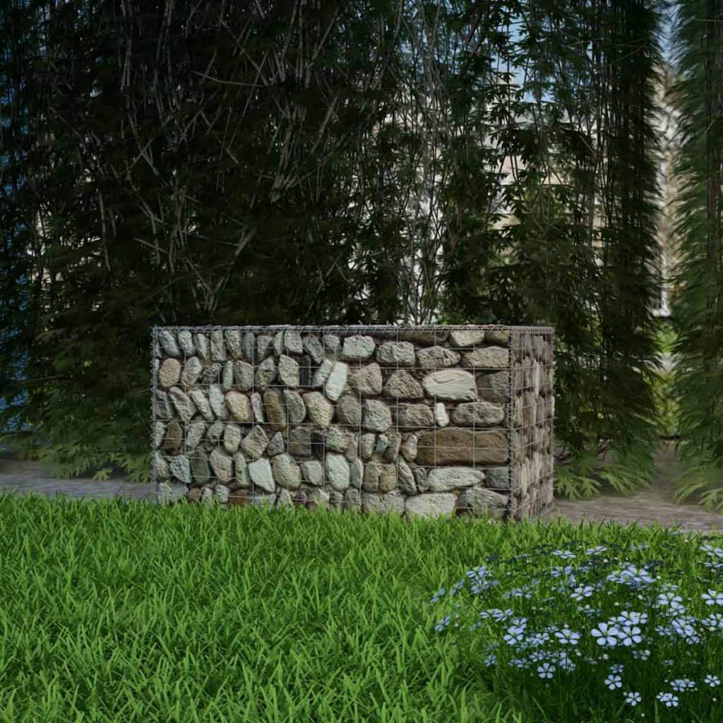 Galvanized Steel Gabion Baskets - U-Shape Retaining Wall Cages & Garden Planters (39.4
