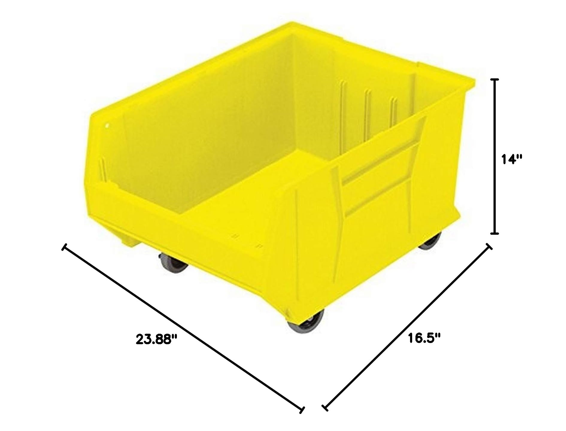 Heavy Duty Mobile Part Organizer with Yellow Bins - 24