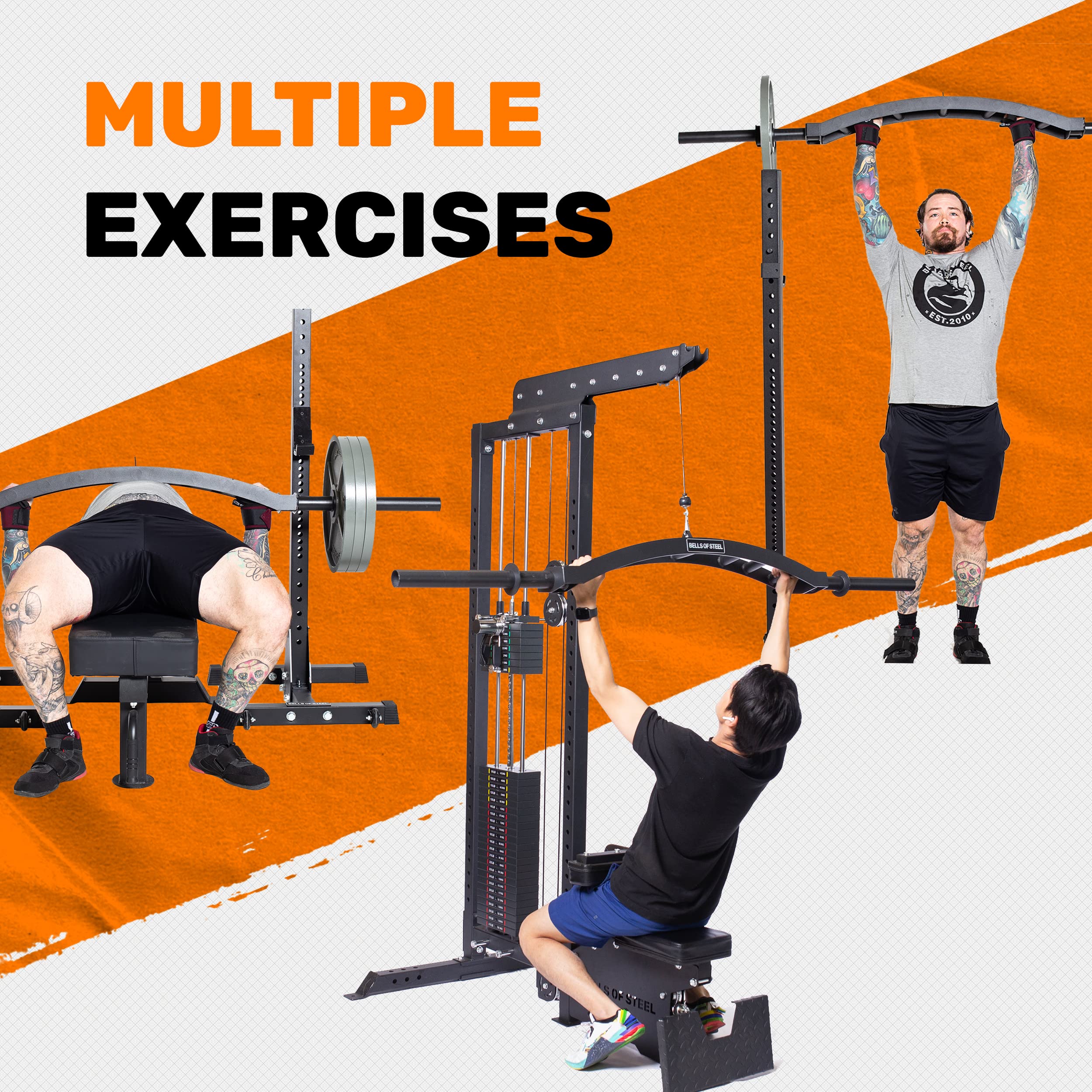 Bells of Steel Arch Nemesis Swiss Bar - Premium Multi-Grip Cambered Bench Press Bar for Strength Training | Tricep Workouts & Cable Attachments | Ideal for Home Gym & CrossFit Training