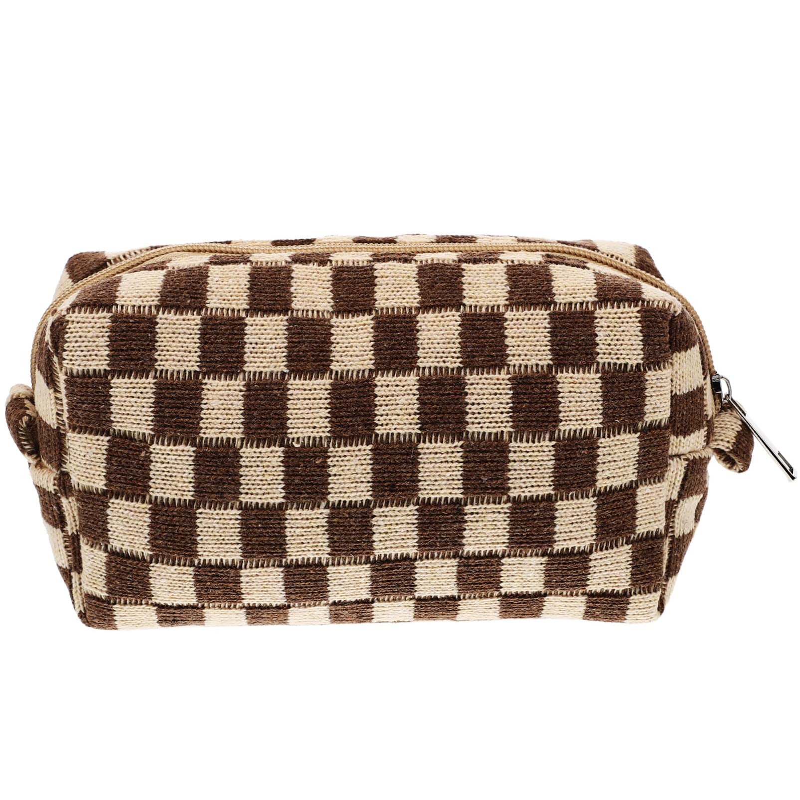 SOIMISS Checkered Makeup Bag for Women & Girls - Waterproof Cosmetic Organizer, Travel Toiletry Pouch, Makeup Brush Storage Case - Perfect for Travel, Gym, Daily Use & Gift Giving