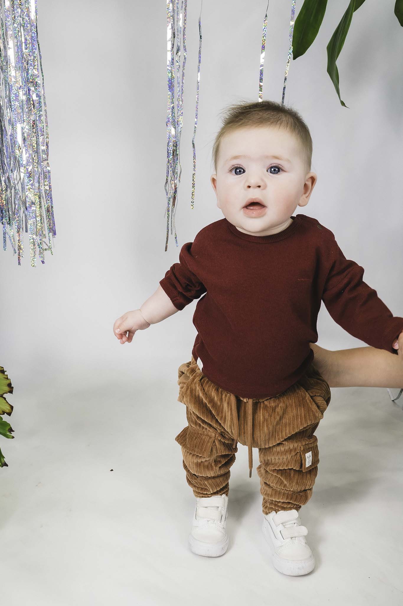 Derby Rib Dark Red Moon Shirt for Toddler Boys - Soft Cotton Casual Top for Playdates & Family Outings