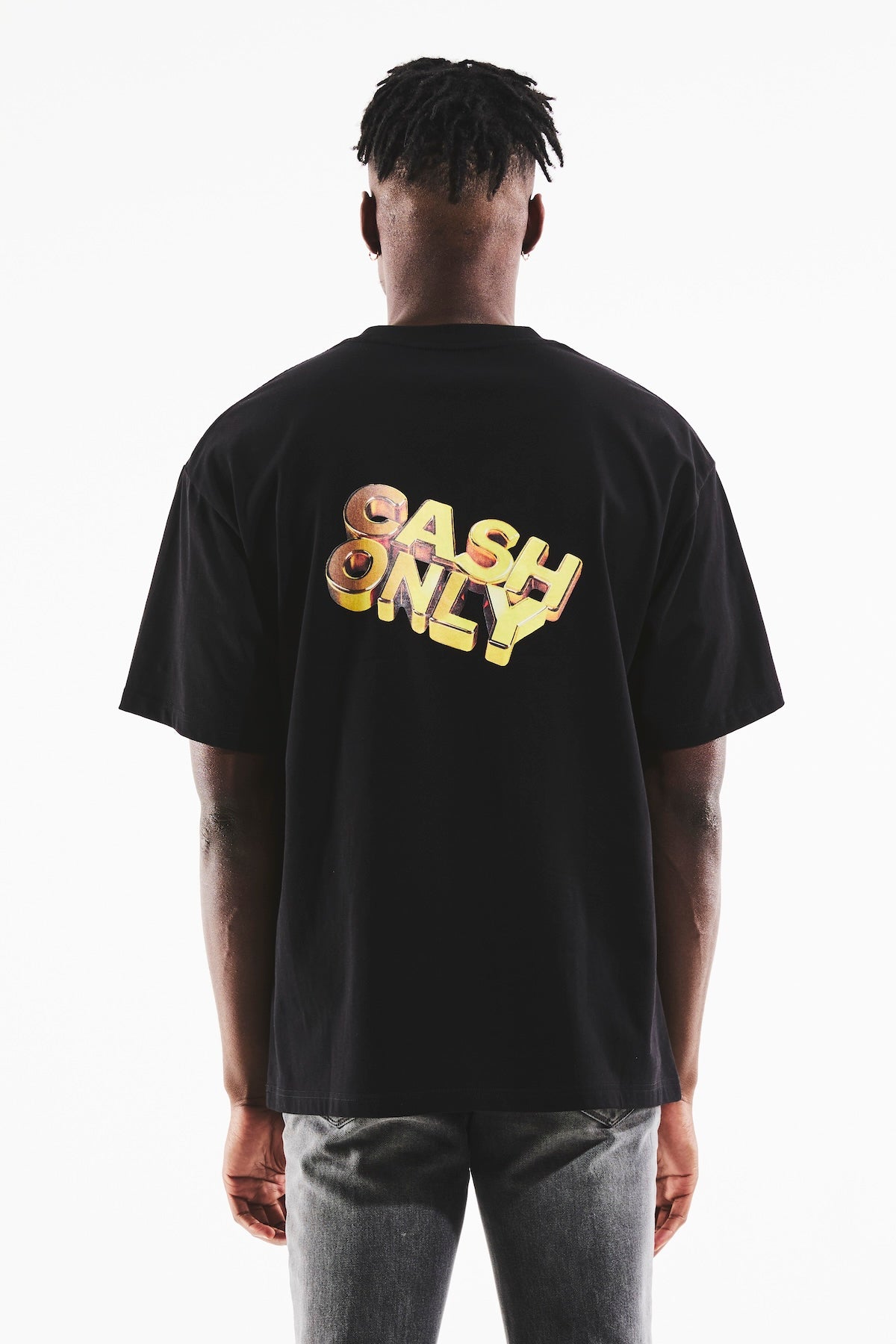 Colin Oversized Short Sleeve T-Shirt for Men - Soft Cotton Casual Tee - Black Basic T-Shirt for Streetwear & Everyday Outfits