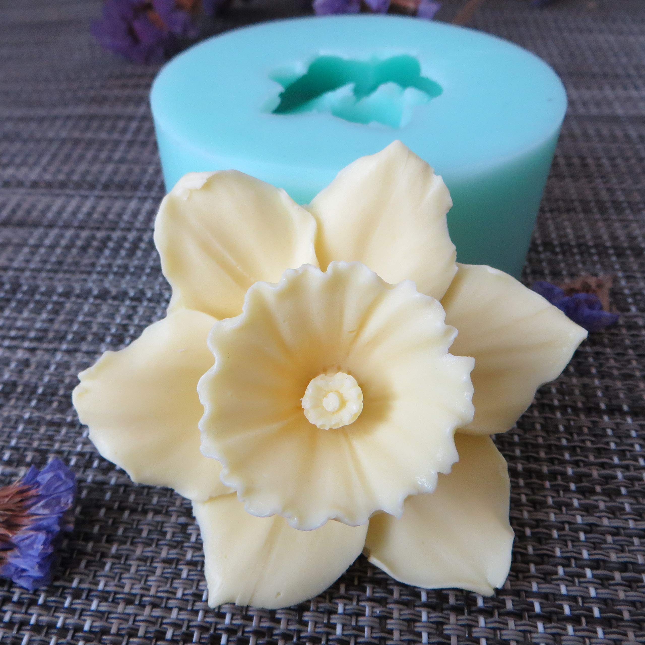 PRZY HC0089 Silicone 3D Flower Molds for Soap Making, Candle, Resin, Clay - DIY Craft, Home Decor, Wedding Favors, Gift Making