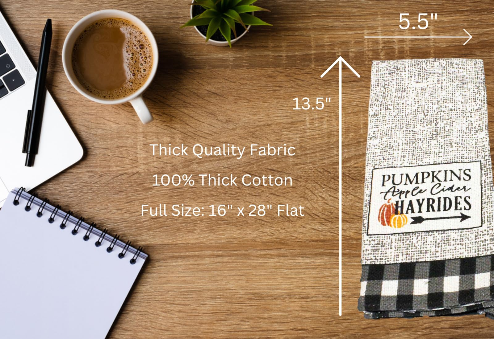 8-Piece Fall Placemats Set - Buffalo Plaid Autumn Table Mats with Apple Cider, Hayrides & Pumpkin Designs - Tapestry Style Seasonal Home Decor for Thanksgiving, Halloween & Cozy Dining Tables