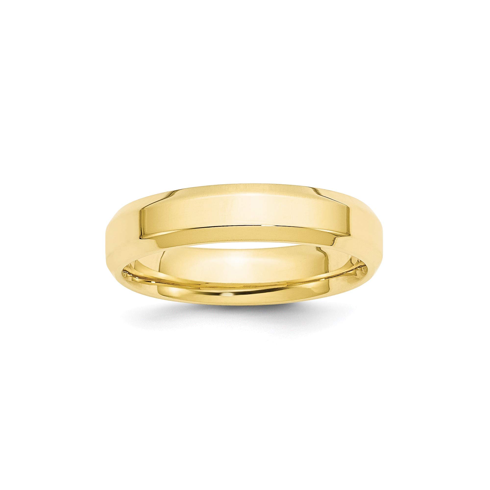 10k Yellow Gold 5mm Comfort Fit Band Ring for Men - Size 9