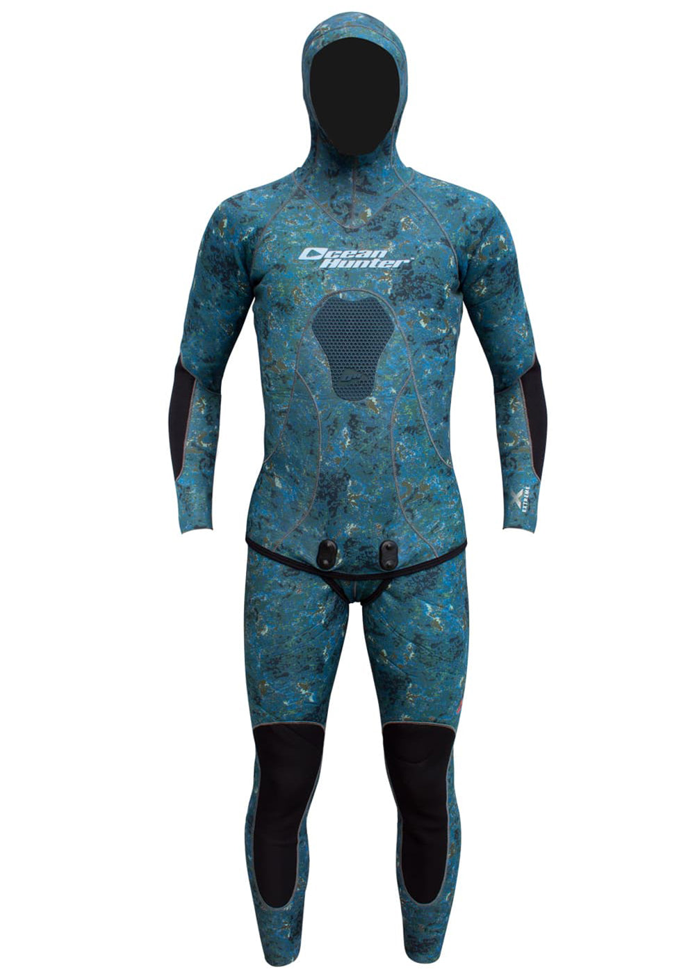 Ocean Hunter Men's Chameleon Extreme 2mm Lined 2-Piece Wetsuit for Scuba Diving, Snorkeling & Water Sports - Premium Neoprene Full Body Diving Suit