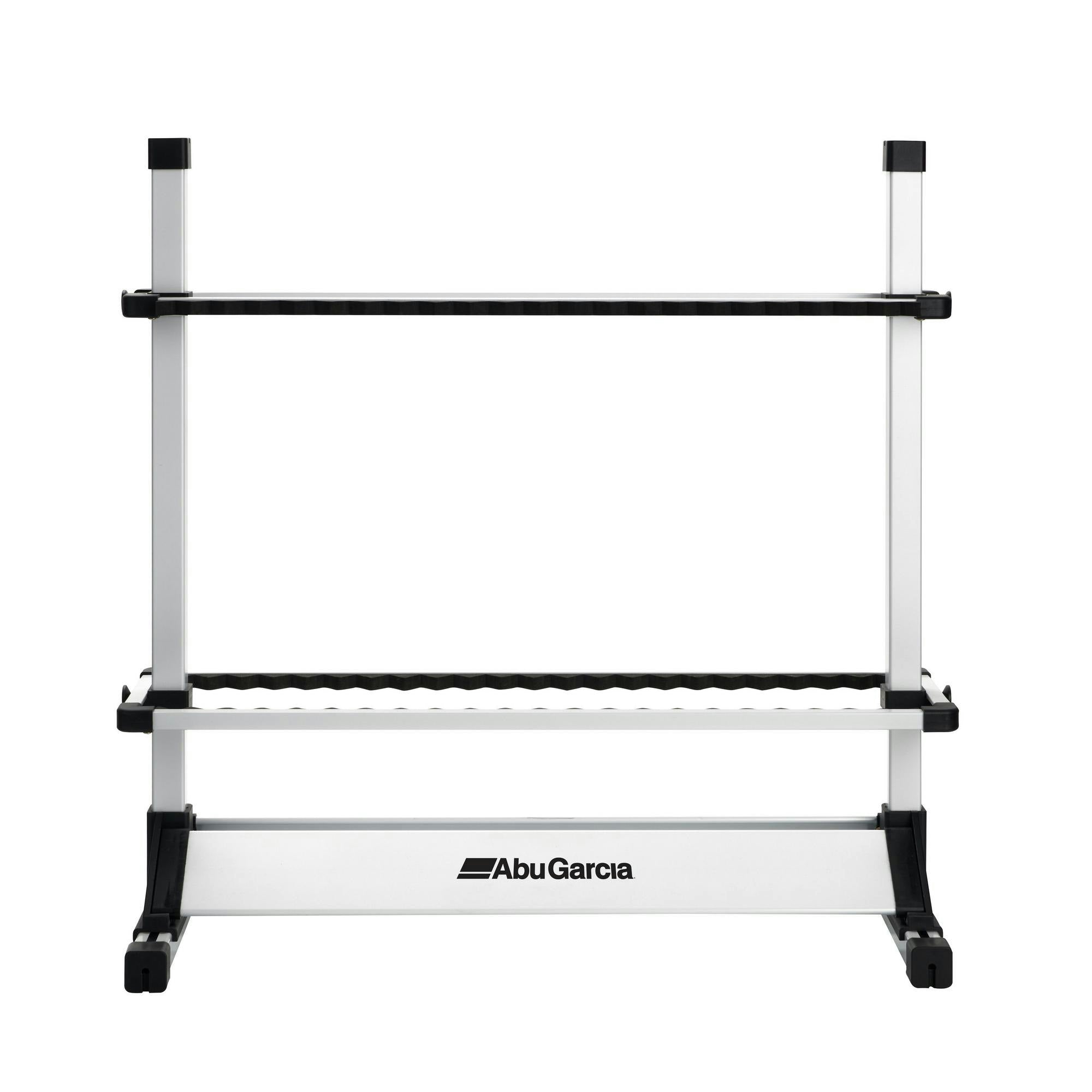Abu Garcia Fishing Rod Floor Rack - Heavy Duty Rod Holder for Garage, Boat, or Tackle Shop Storage - Perfect for Organizing Fishing Rods and Gear