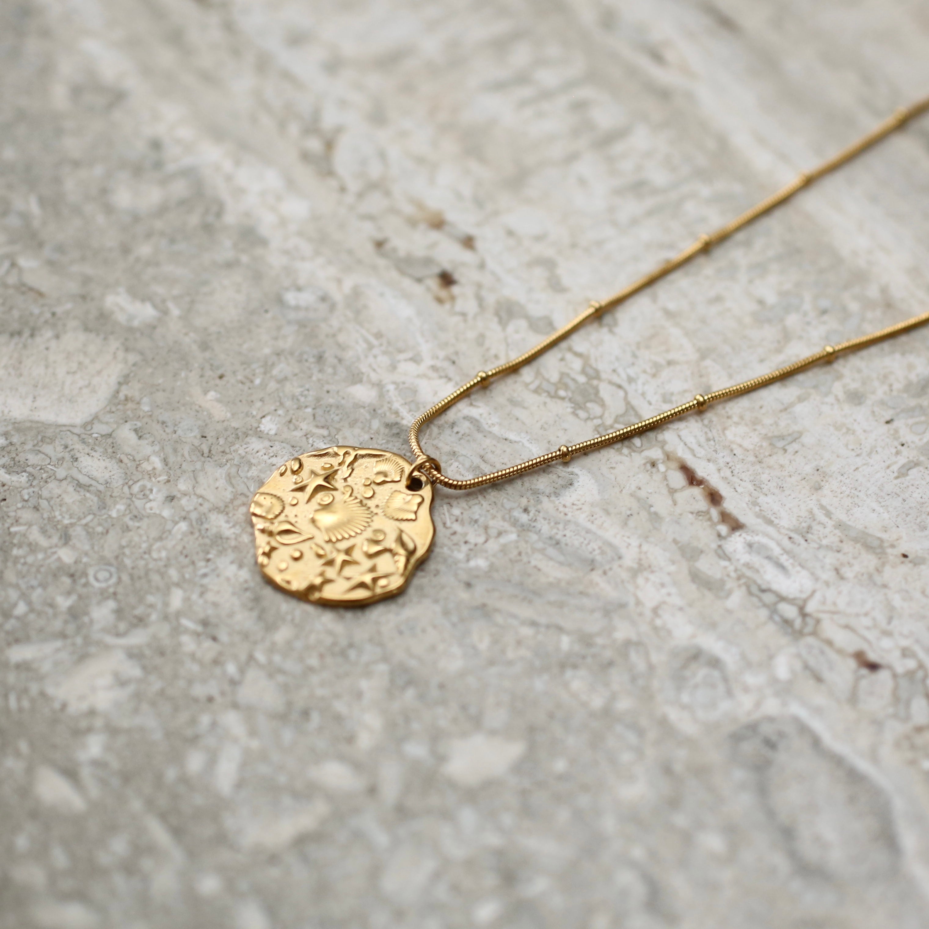 Fossil Necklace for Women - Handmade Natural Stone Pendant Jewelry - Perfect for Casual Wear, Boho Style & Gift Giving