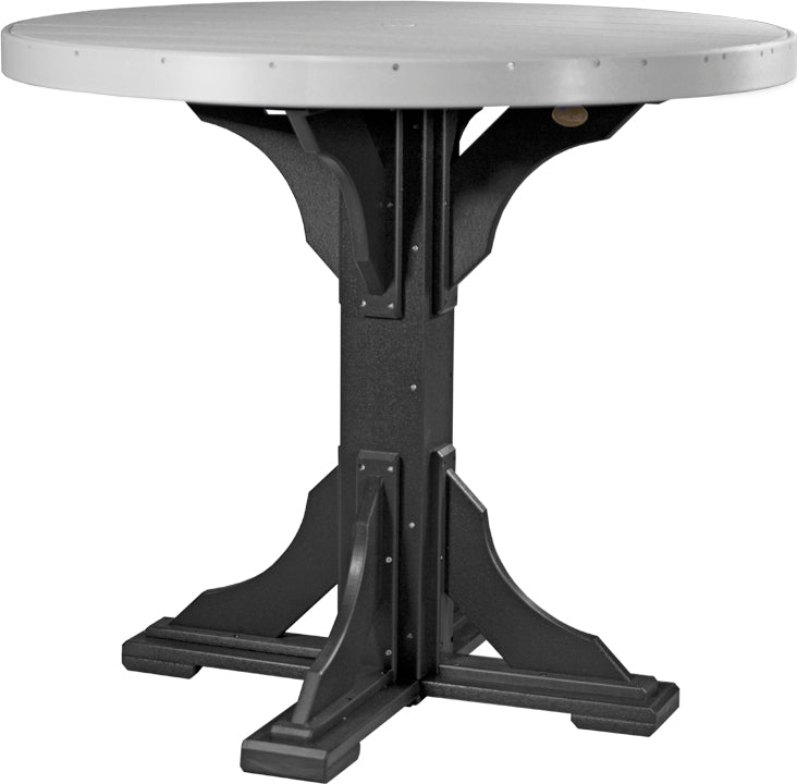LuxCraft 4-Foot Round Dining Table Set - Perfect for Small Spaces, Kitchens & Outdoor Patios