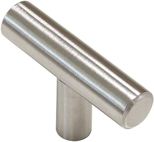 200 Pack Brushed Nickel Cabinet Knobs - Homdiy T Knobs for Kitchen Cabinet Doors & Drawers - Perfect for Home Renovation and DIY Furniture Upgrades