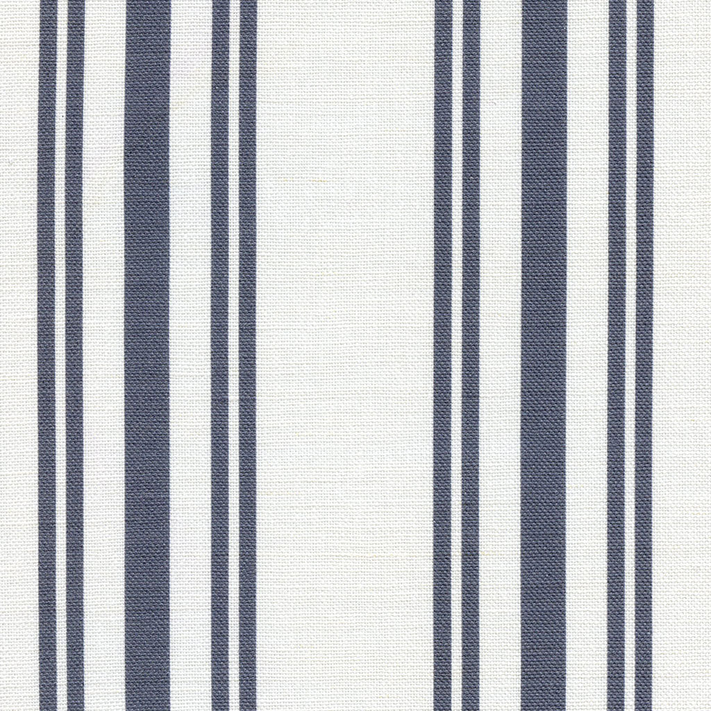 Premium Dorset Striped Linen Fabric - Flint on White | High-Quality Natural Linen for Upholstery, Curtains & Home Decor Projects
