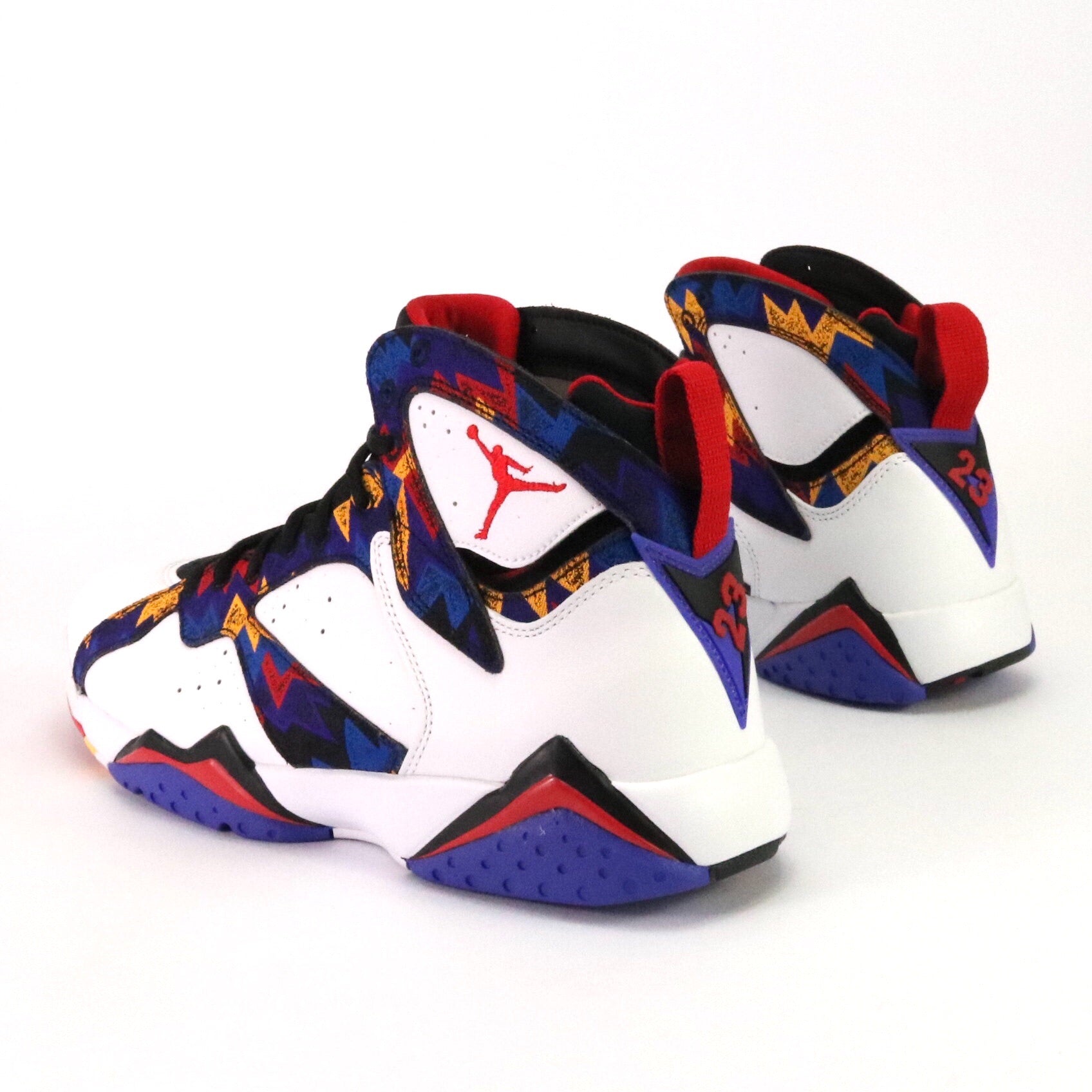 Air Jordan 7 Retro Ugly Sweater Sneakers - White/University Red/Black/Citrus Crimson - Basketball Shoes for Men, Holiday Gift & Streetwear Fashion