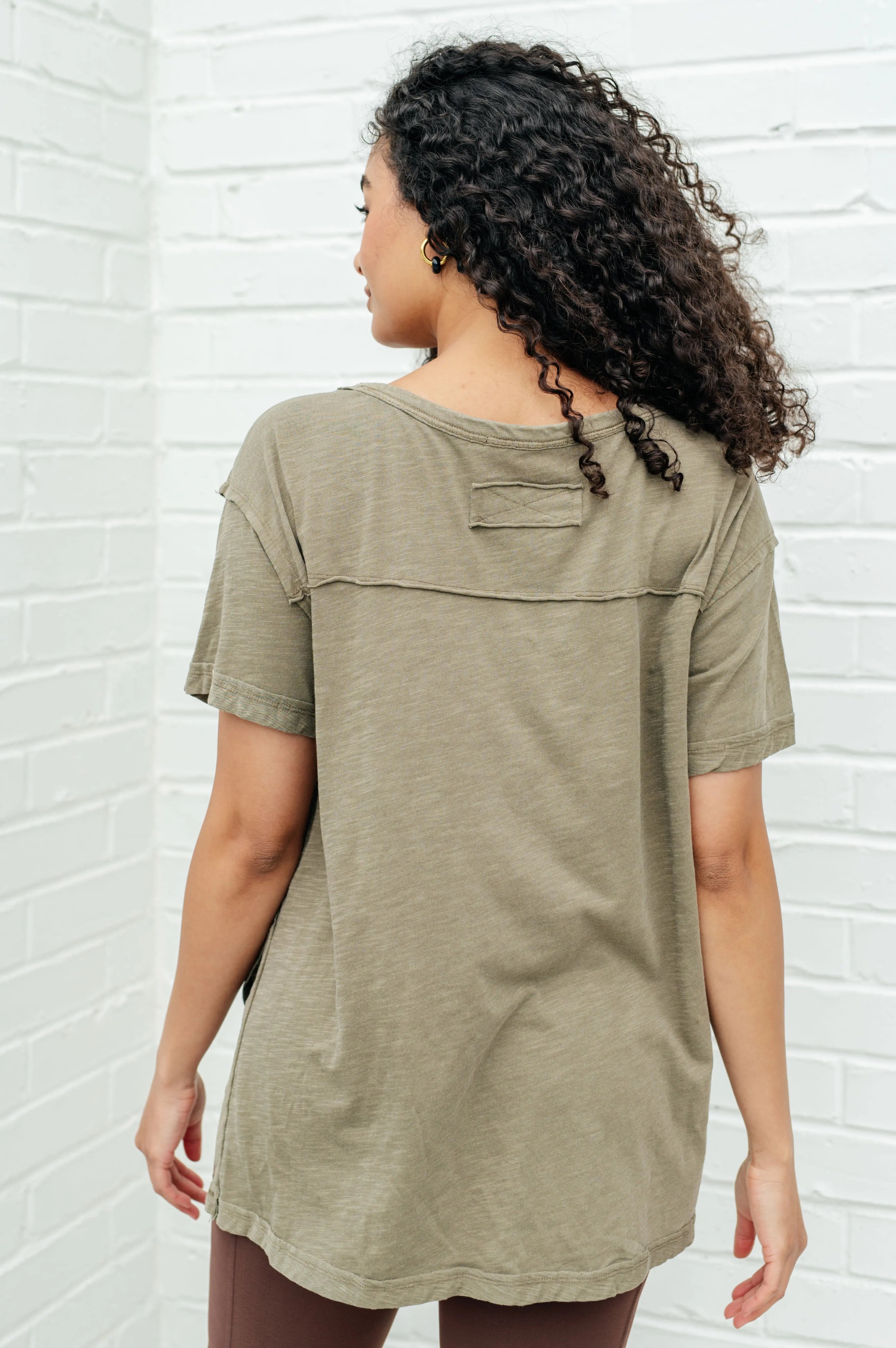Let Me Live Relaxed Tee in Army Green - Soft Cotton Casual T-Shirt for Men & Women - Perfect for Everyday Wear, Lounging, and Relaxing