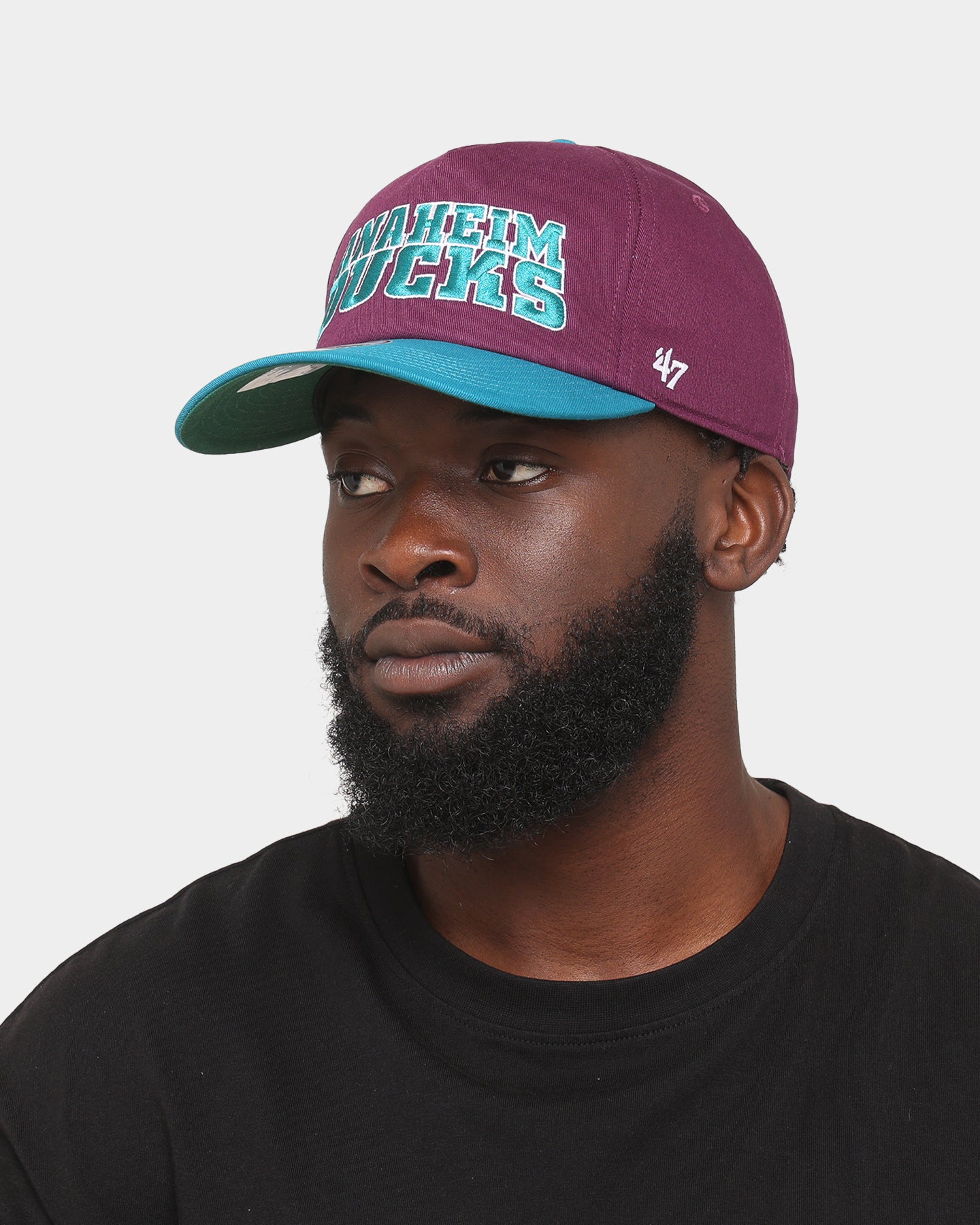 47 Brand Anaheim Ducks 'Ducks' Script Nantasket Captain Snapback Hat - Adjustable Plum Baseball Cap for Men & Women - Perfect for Sports Games, Casual Outfits, and Duck Fans Collection