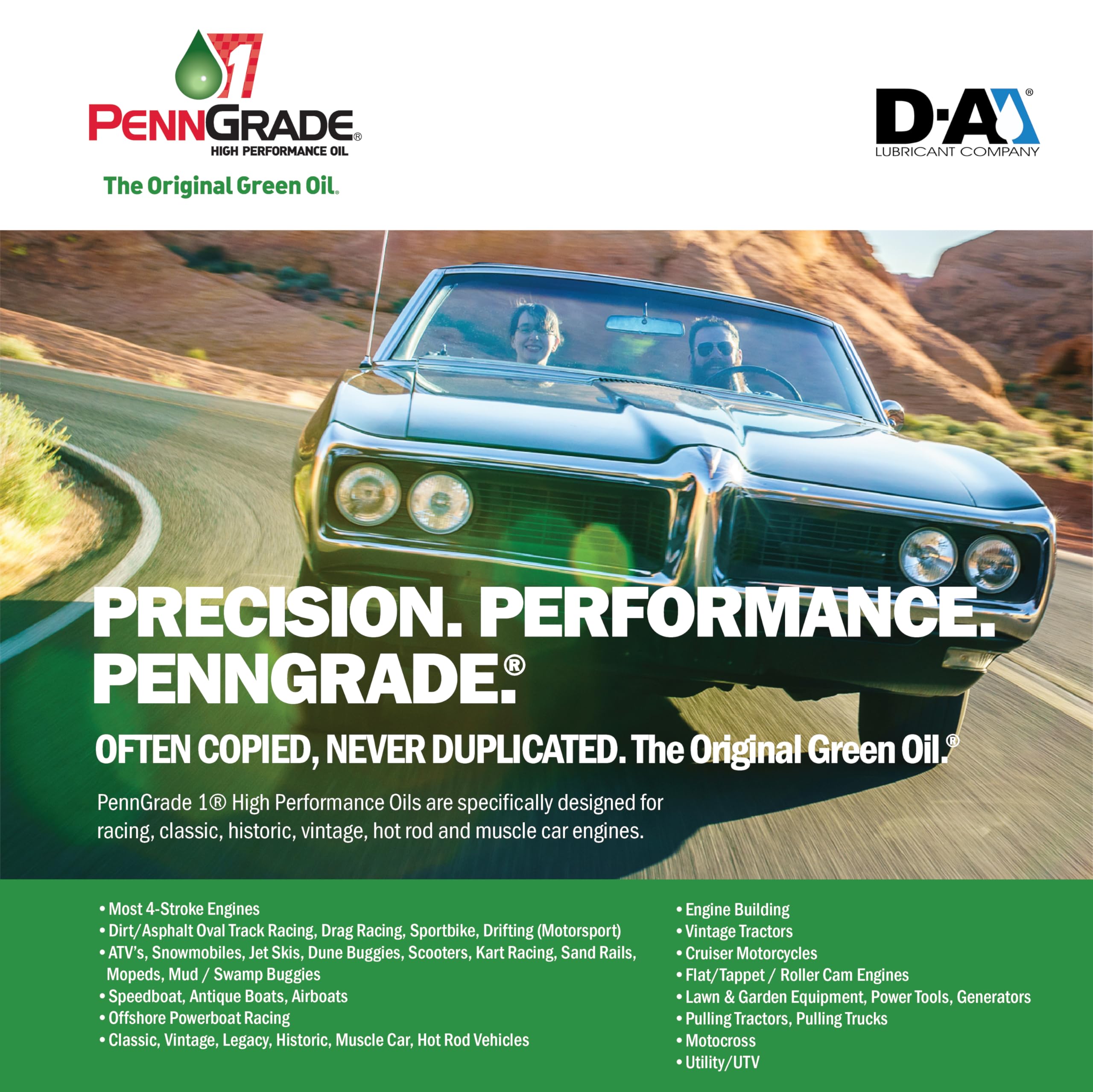 **PENN GRADE 1 Monograde High Performance Oil SAE 30 - 1 Quart (12 Pack) - Ideal for Classic Cars, Motorcycles & Small Engines**