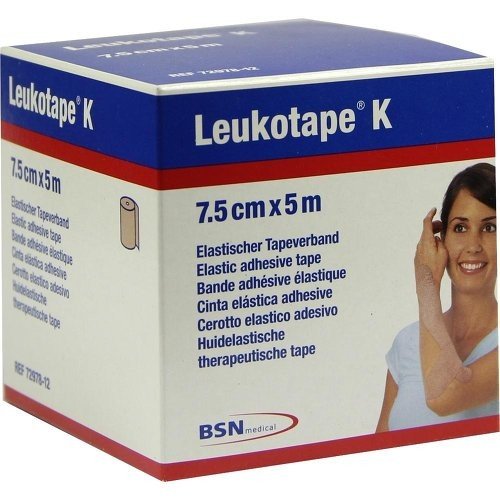BSN Medical Leukotape K Kinesiology Tape - 1 Inch Tan Color for Sports Injuries & Muscle Support - Ideal for Athletes, Physical Therapy & Pain Relief