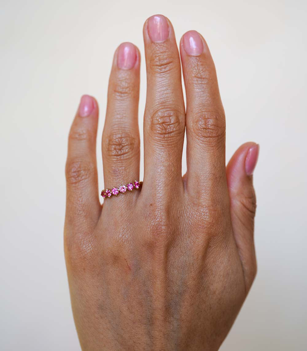 Claudette Gemstone Stacking Band Ring for Women - Dainty Stackable Rings Set, Birthstone Jewelry Gift for Her - Perfect for Layering, Everyday Wear & Special Occasions