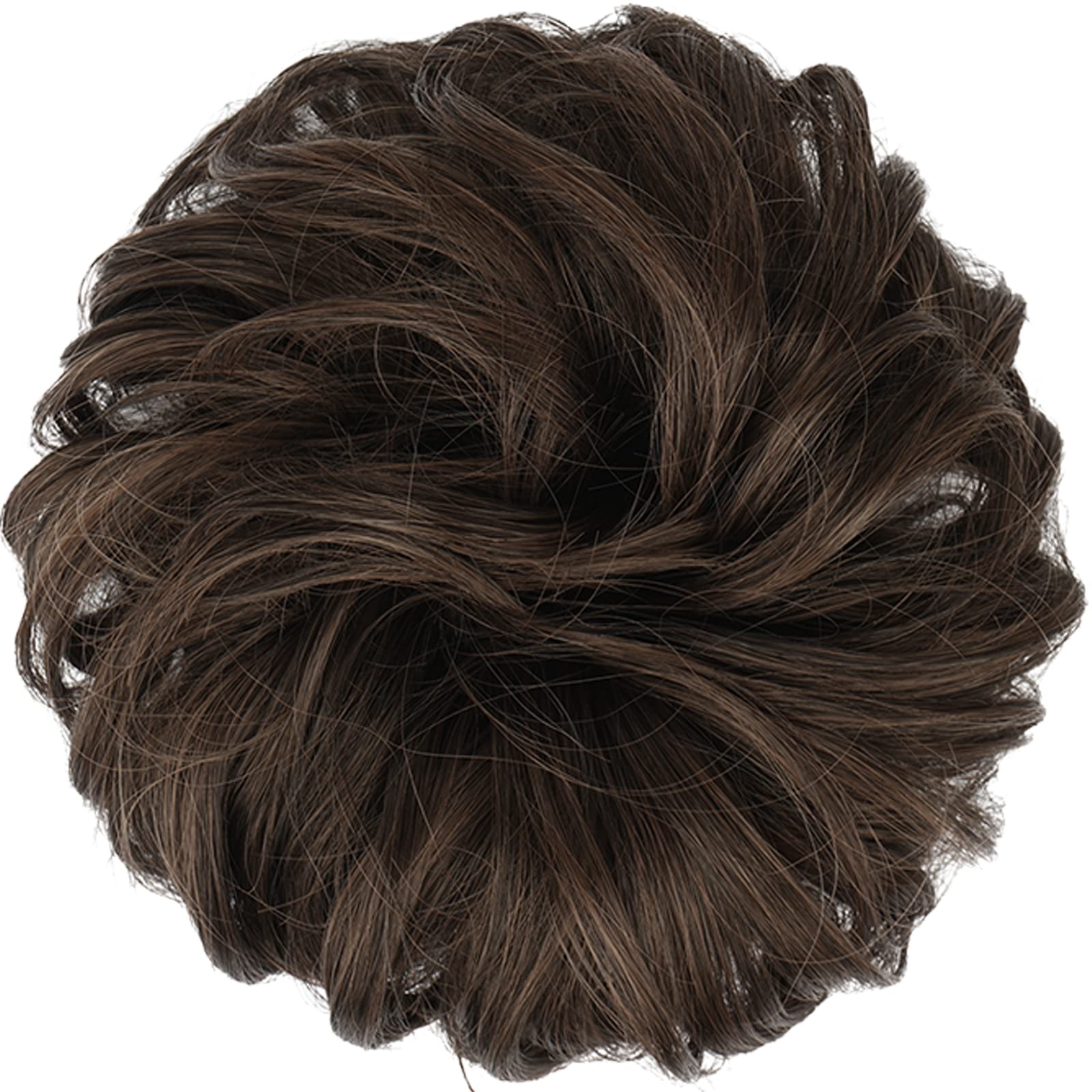 Large Curly Hair Bun Scrunchie Extension - Perfect for Ponytails, Updos & Everyday Hairstyles
