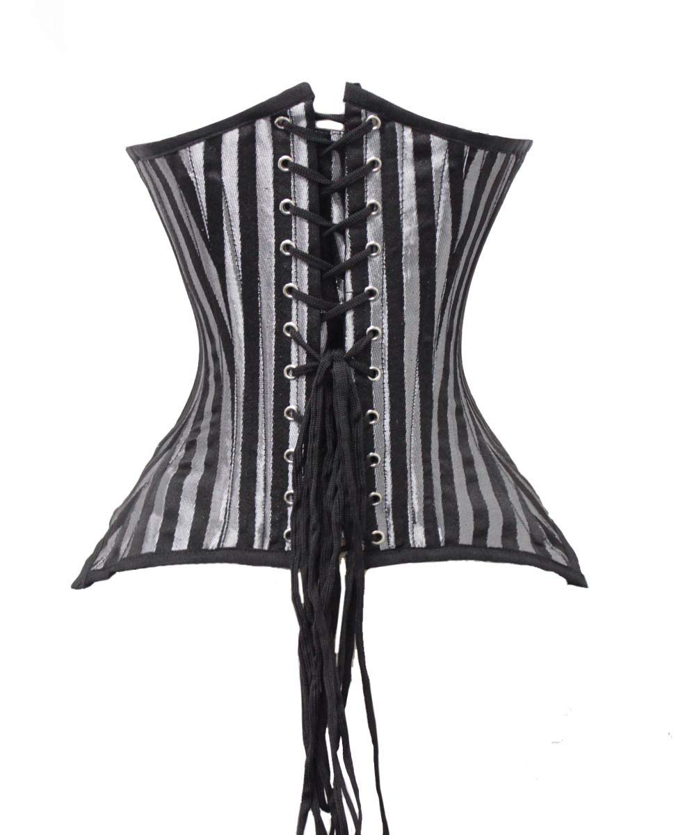 LuvSecret Lingerie Heavy Duty 26 Double Steel Boned Waist Training Corset - Underbust Brocade #8033-STR for Women, Plus Size Waist Cincher & Body Shaper for Special Occasions, Cosplay and Burlesque