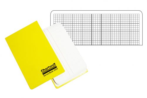 Chartwell Book C2056 Survey Notebook - Durable Field Survey Book for Engineers, Architects & Land Surveyors - Perfect for Outdoor Surveys, Construction Sites & Fieldwork Documentation