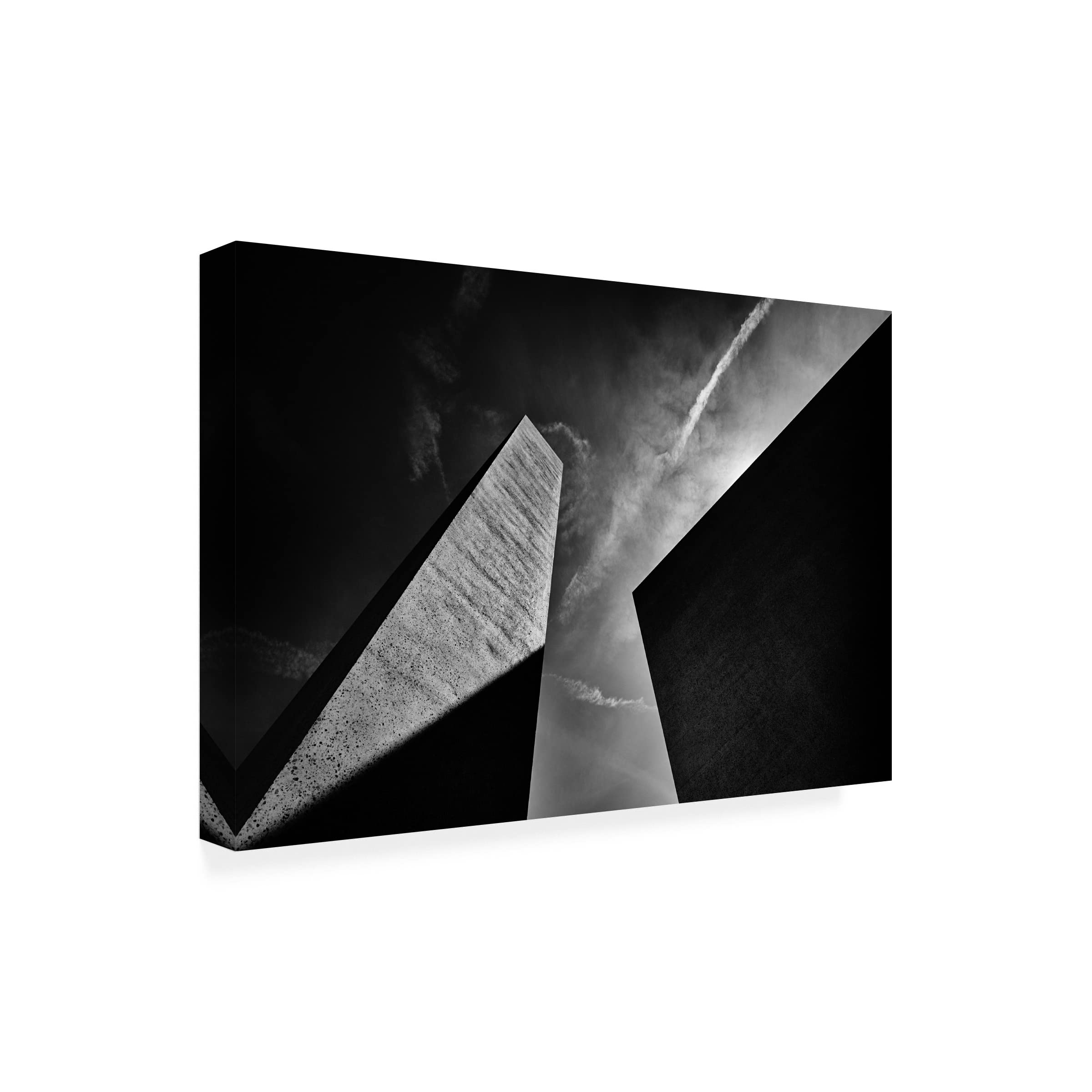 Trademark Fine Art 'Monolith' Canvas Wall Art Print by Ales Klabus - Modern Abstract Painting for Living Room, Bedroom & Office Decor