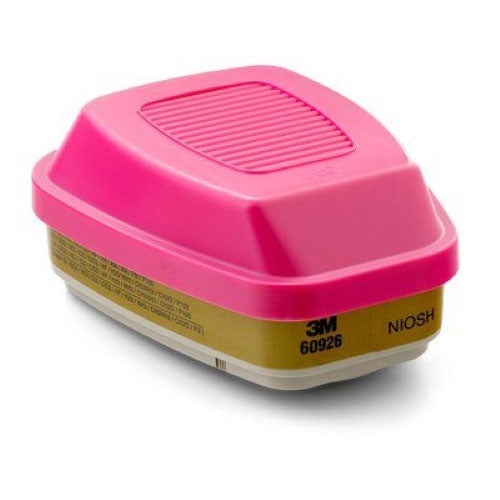 3M 60926 P100 Multi Gas & Vapor Respirator Filter - Protection Against Organic Vapors, Acid Gases & Particulates for Industrial, Painting & Chemical Work Safety