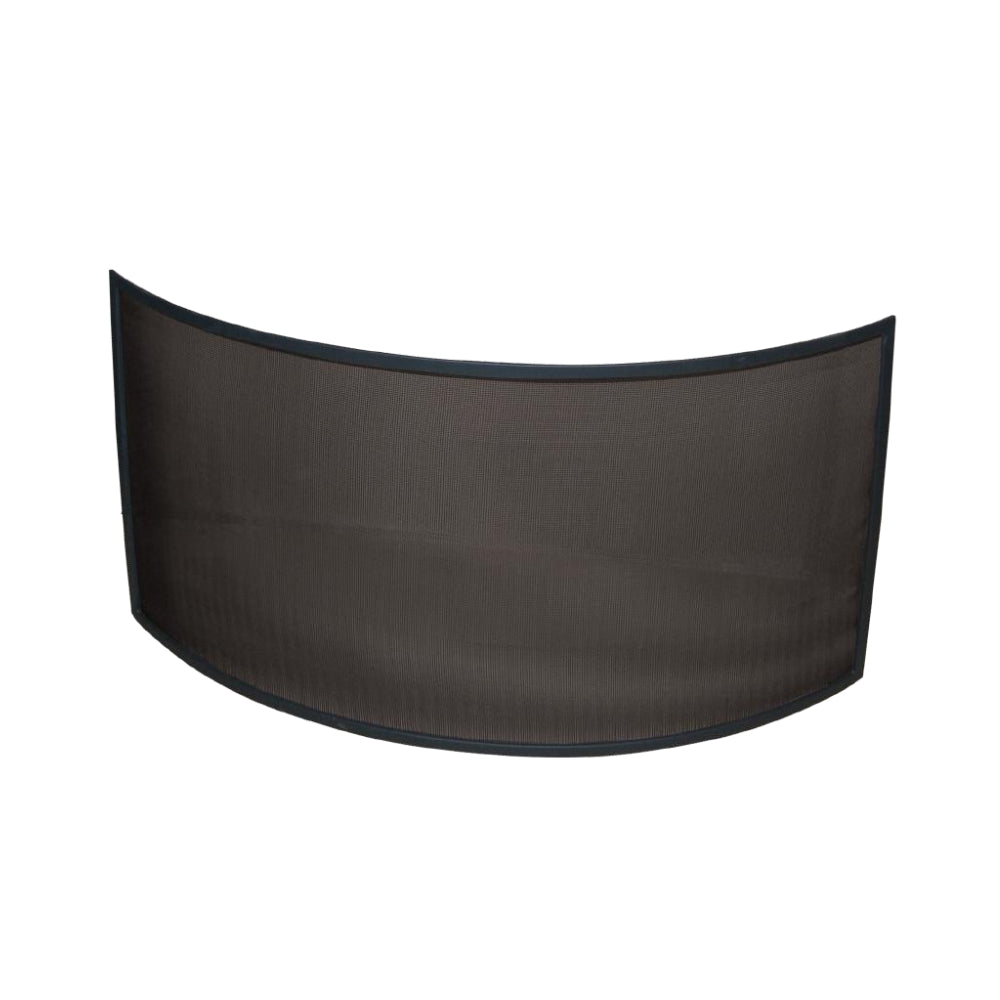 Modern Blaze Curved Steel Fireplace Screen - Decorative & Functional Fireplace Guard for Living Room, Bedroom, and Patio Safety