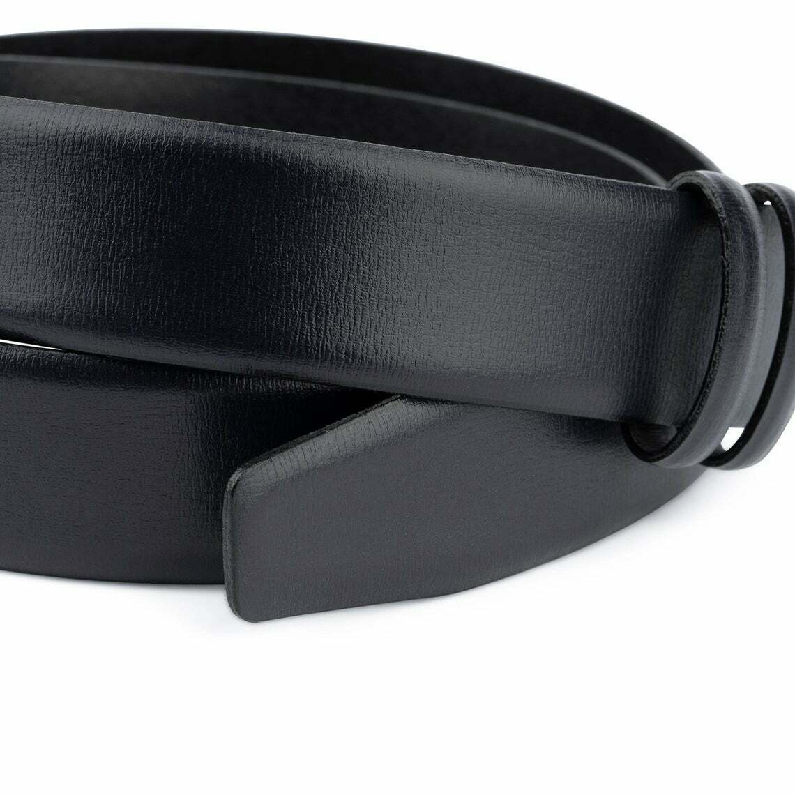Genuine Leather Belt for Men - Navy Blue 35mm Strap Without Buckle | Premium Replacement Belt for Dunhill & Dress Pants | Office, Business Casual & Formal Wear