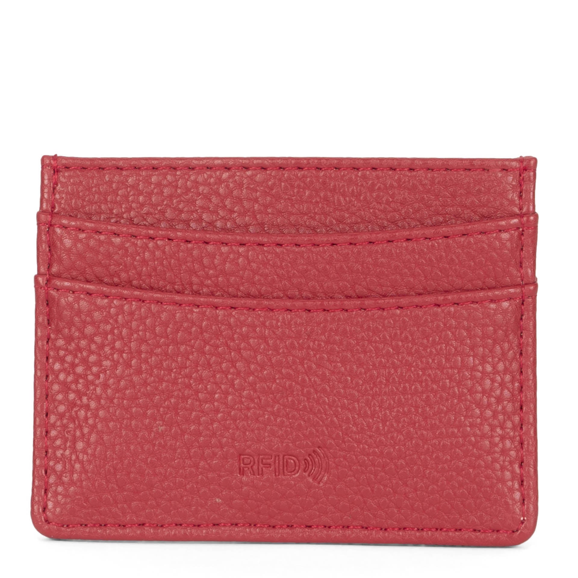 Riona Ashley RFID Blocking Credit Card Holder - Slim Pebbled Leather Wallet for Women - Perfect for Travel, Shopping & Everyday Use