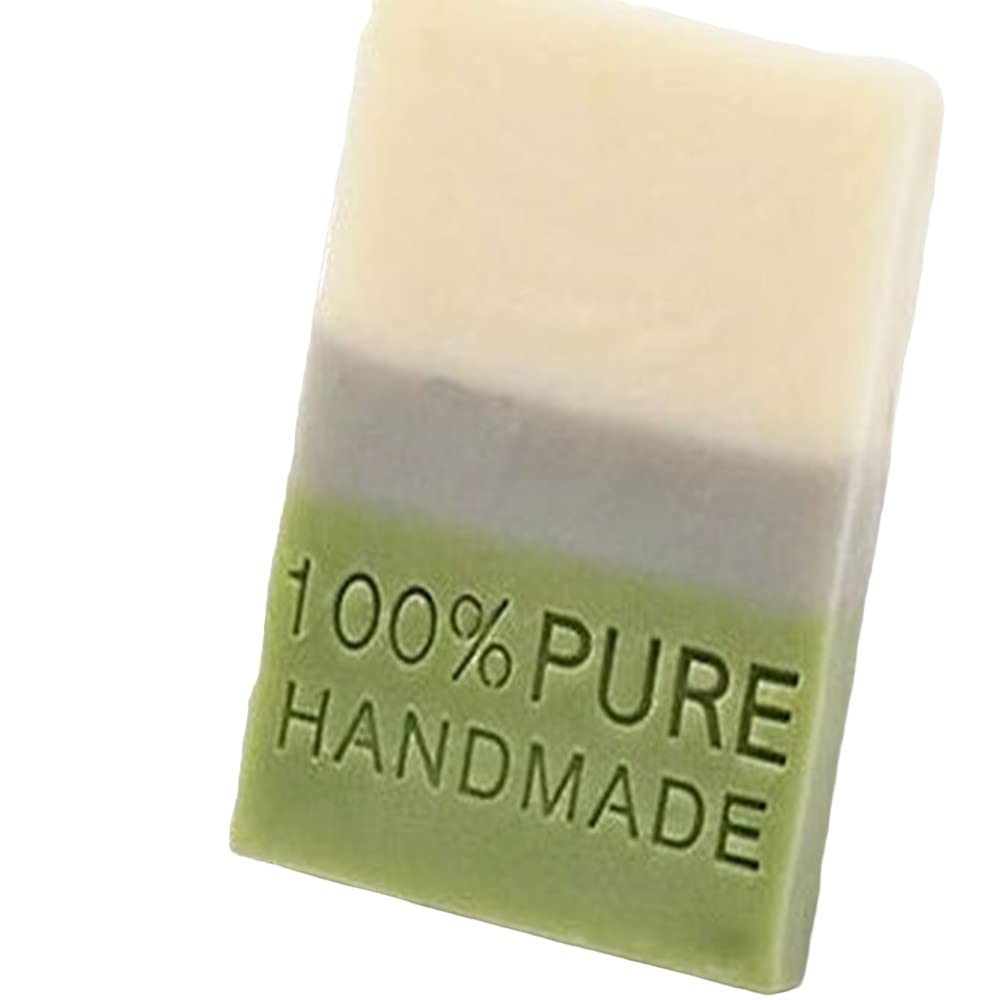 100% Pure Handmade Soap Set with DIY Stamp - Mini Soap Making Kit for Gifts, Crafts & Home Spa Use