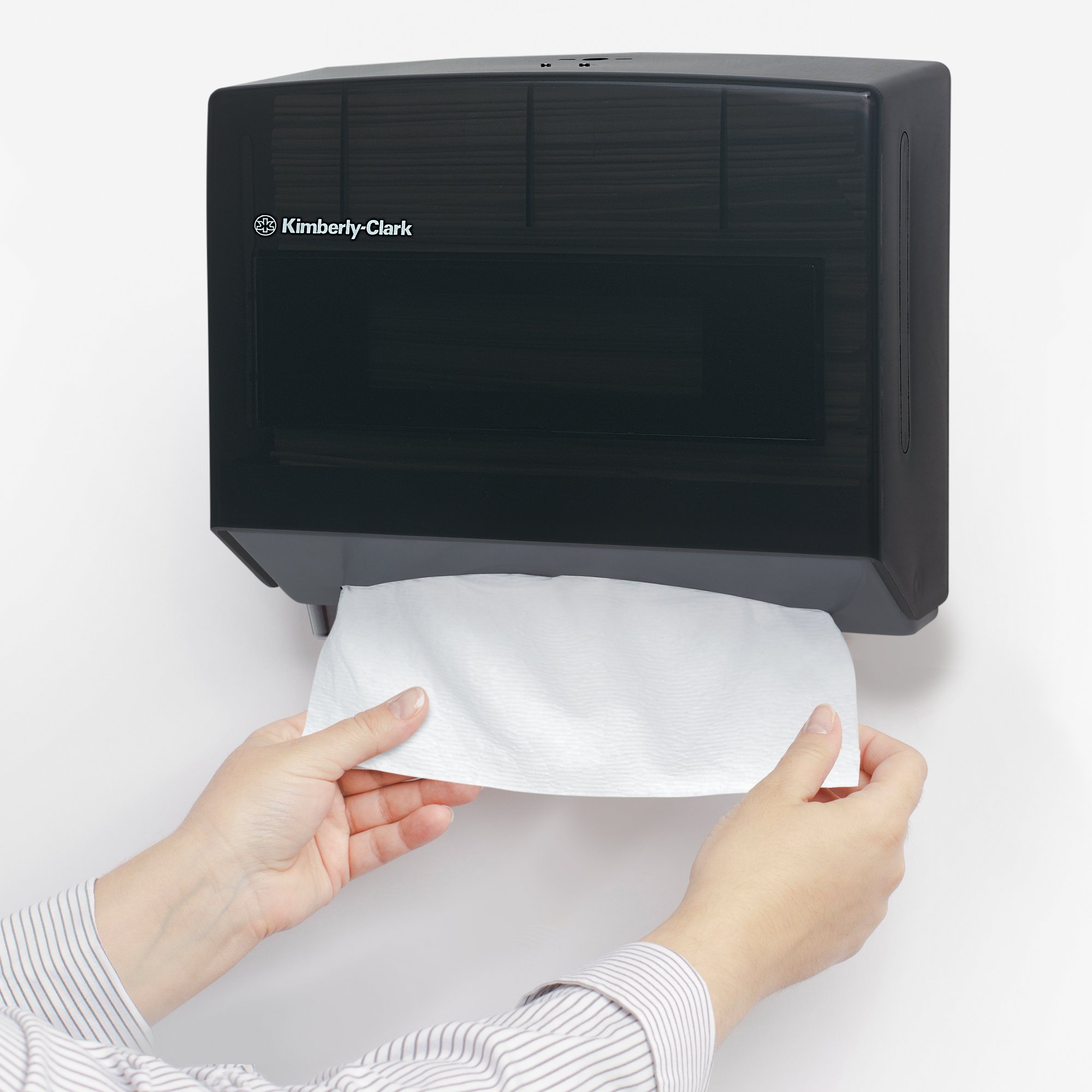 ScottFold Compact Paper Towel Dispenser (09215) - Small Black Countertop Towel Holder for Kitchen, Bathroom & Office | Space-Saving Design