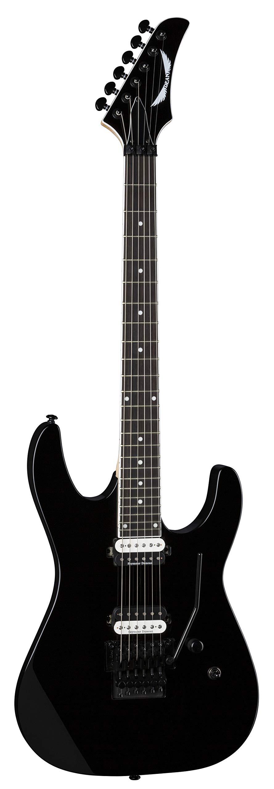 Dean Modern 24 Select Floyd Electric Guitar - Classic Black Finish with Rosewood Fingerboard | Perfect for Rock, Metal & Stage Performances | Includes Gig Bag, Strap & Picks