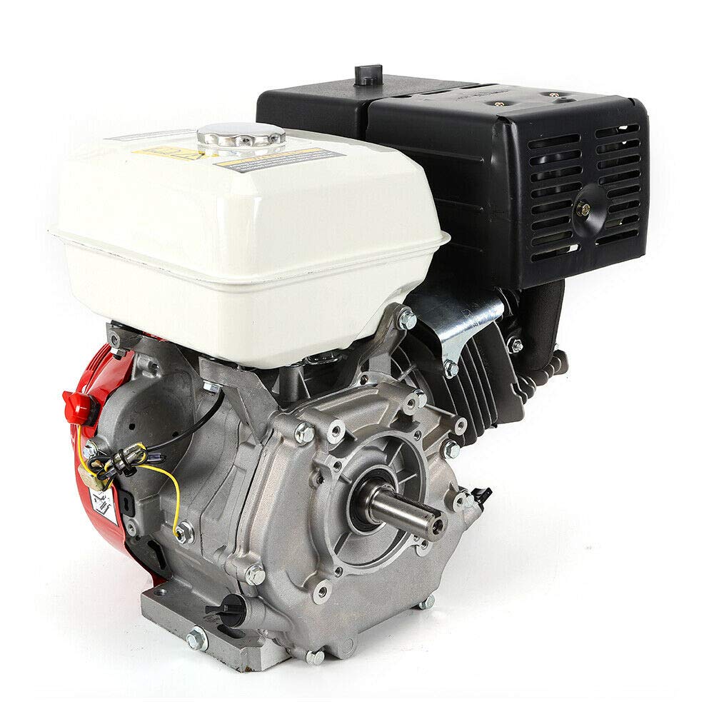 15HP 420CC OHV Horizontal Shaft Gasoline Engine - 4-Stroke Forced Air Cooling, 9000W, 3600 RPM, 25mm Shaft Diameter - Perfect for Go Karts, Karting, Heavy-Duty Stand Motors & Outdoor Power Equipment