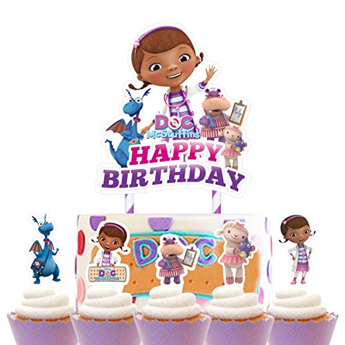 Doc McStuffins Cake Toppers - Party Decor for Birthday & Cupcakes
