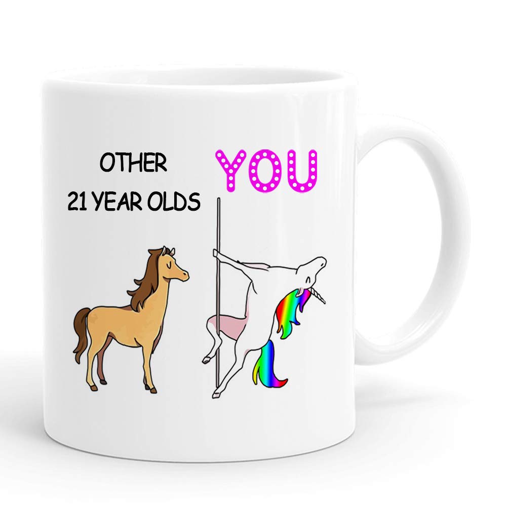 Funny 21st Birthday Gifts for Women - 11oz Humorous 21st Birthday Mug for Her, Friend, Mom, Sister, Wife & Coworker - Unique 21 Year Old Birthday Present - Perfect for Celebrations, Office Gifts & Special Occasions