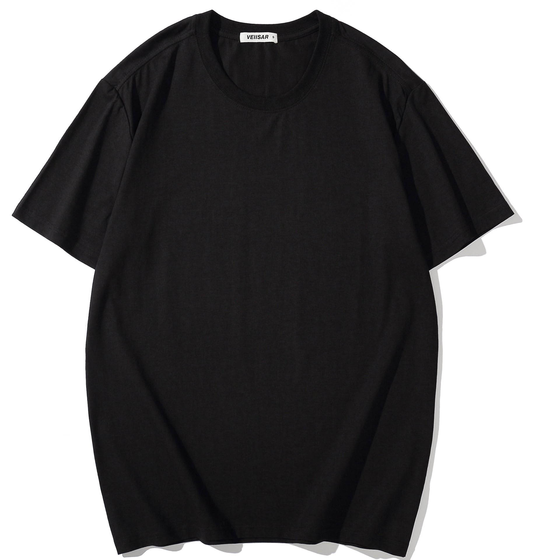 VEIISAR Men's Wash T-Shirt - Short Sleeve Crew Neck Classic Fitted Tee Shirt for Men | Casual Wear, Everyday Outfits, Gym & Lounge