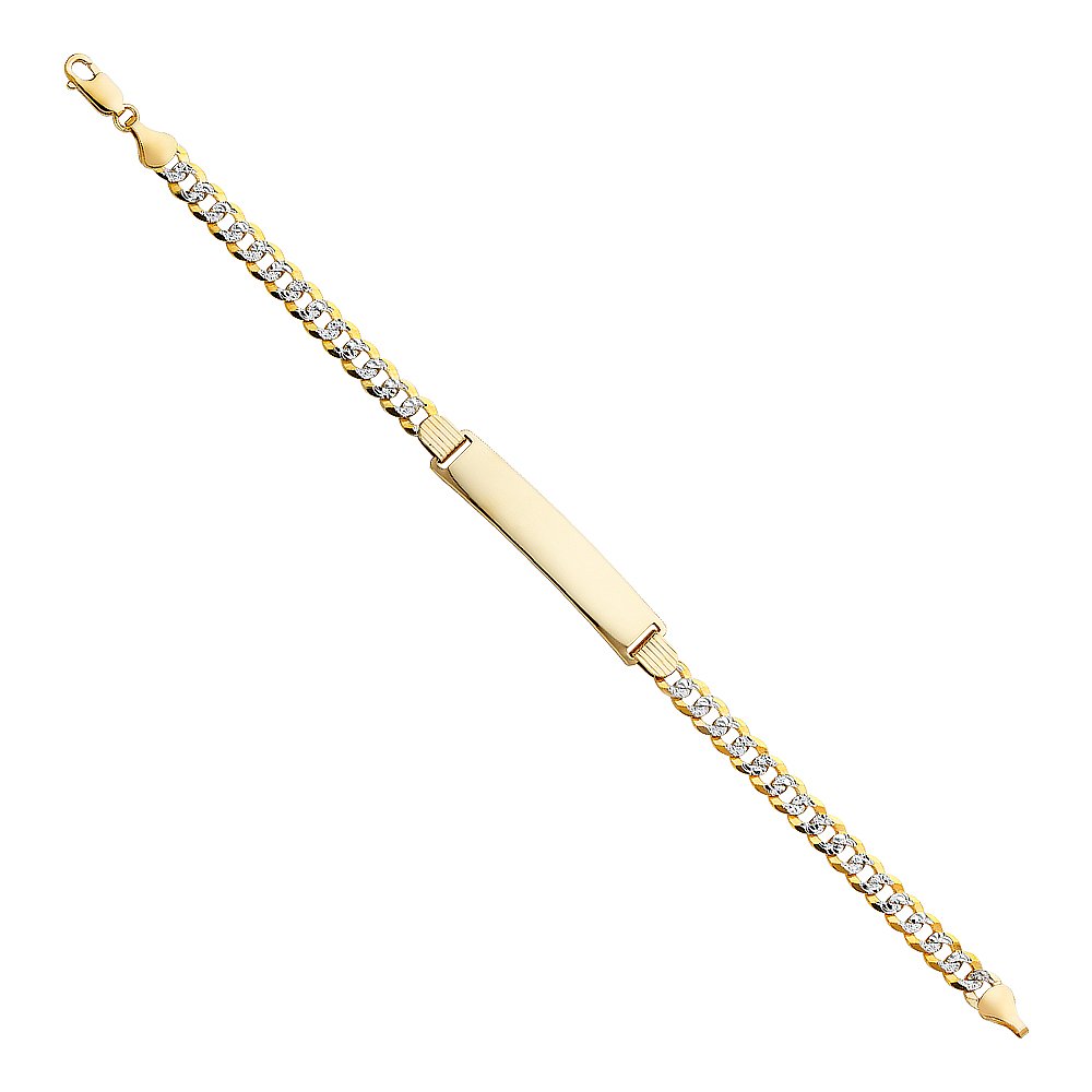 14K Yellow Gold Cuban Link Bracelet for Women & Men - 8