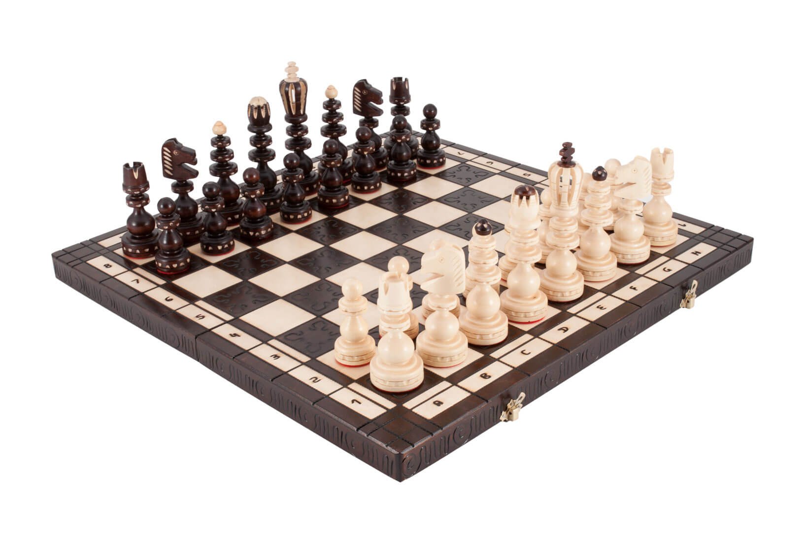 Premium Norwegian Travel Chess Set & Board - Portable Folding Wooden Chess Game for Adults & Kids - Perfect for Camping, Travel, and Outdoor Adventures