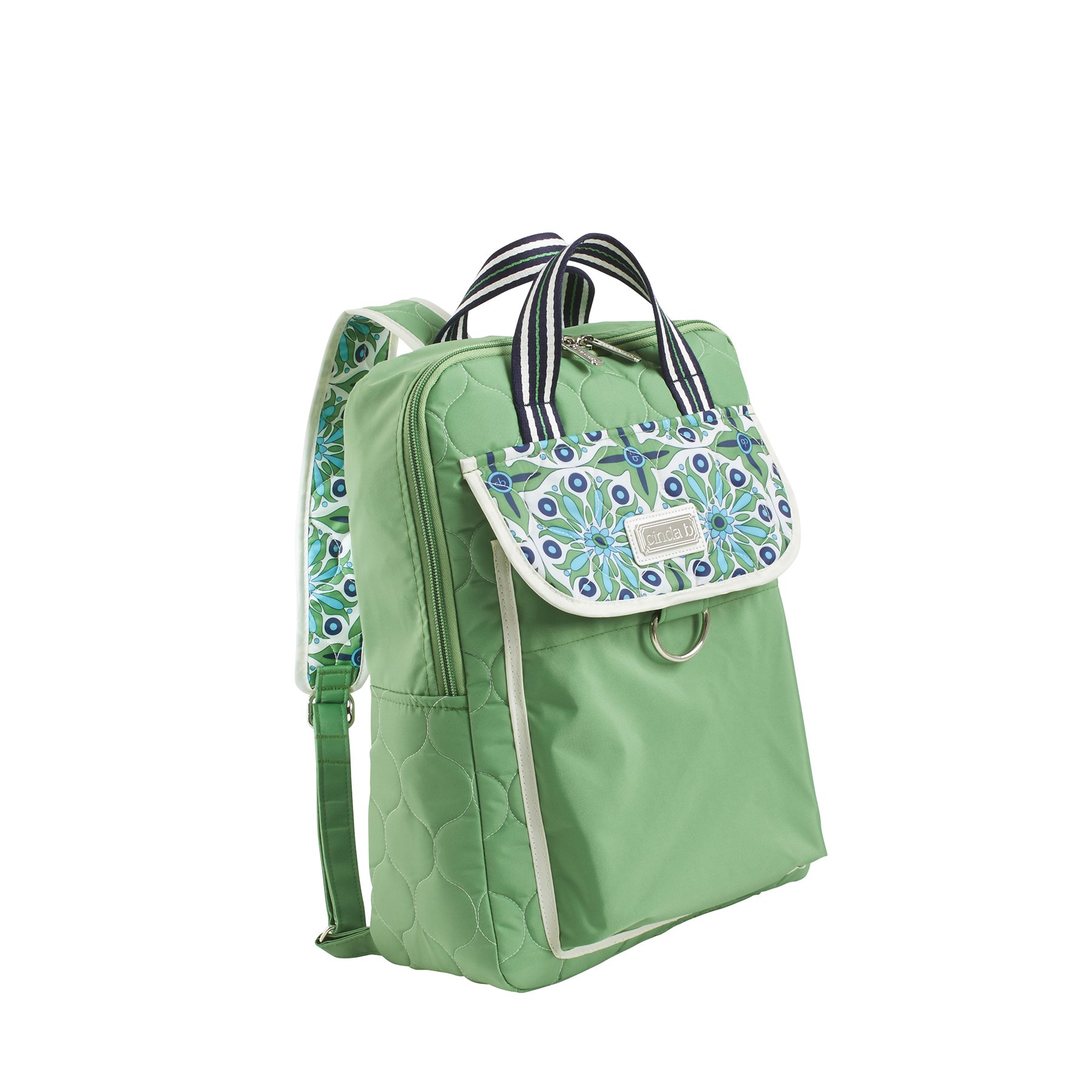 Cinda B. City Backpack for Women - Stylish Verde Bonita Green Daypack, Lightweight Travel Backpack for Work, School & Daily Commute