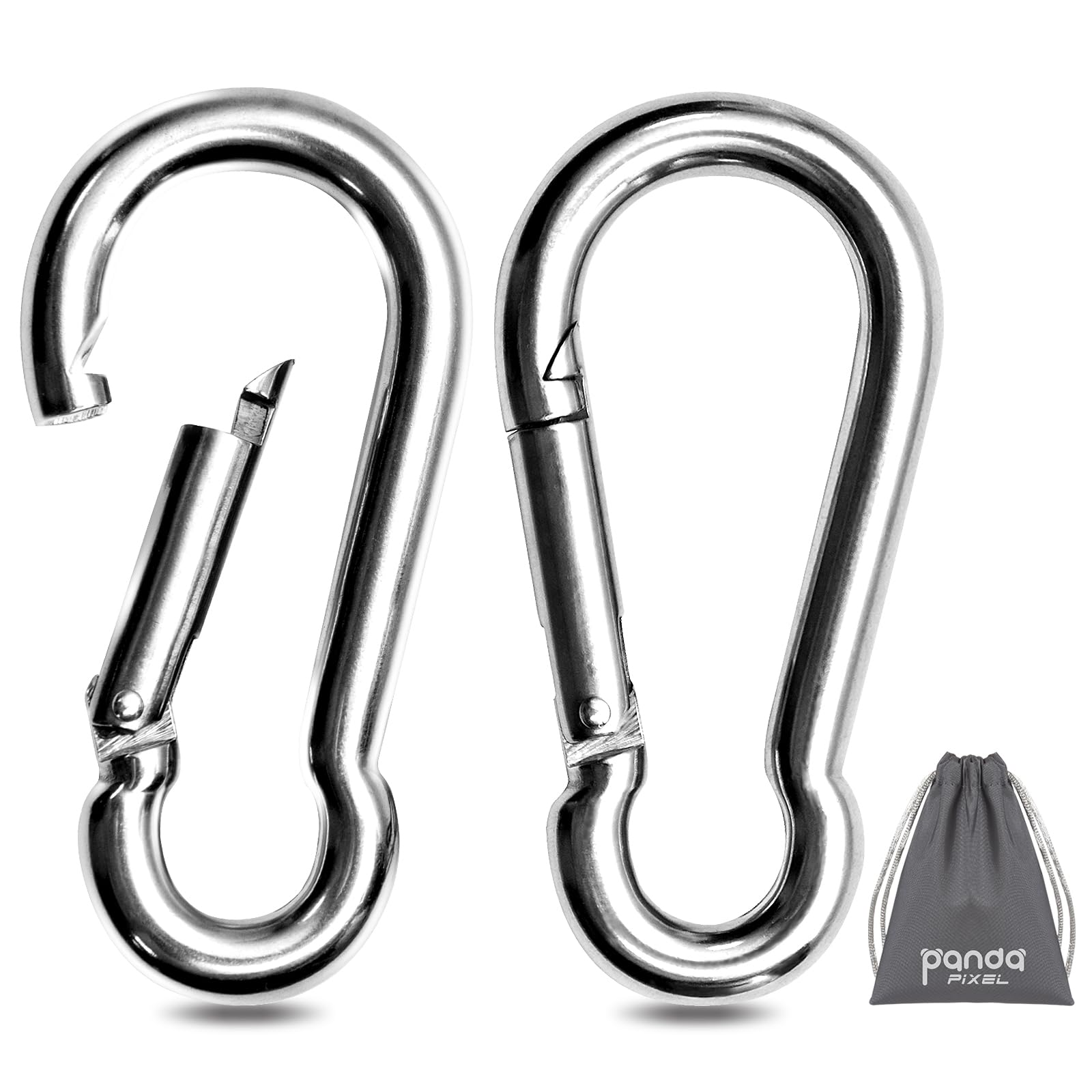 Pixel Panda 800lbs Carabiner & D Handle Cable Attachments for Gym Workouts