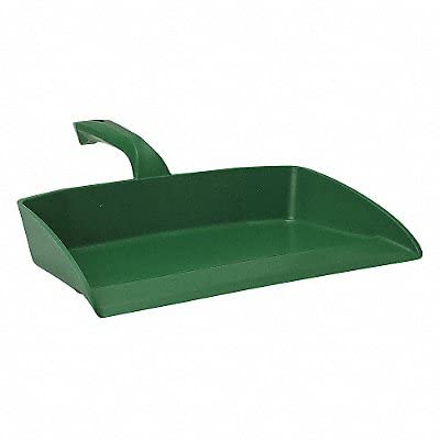 Green Polypropylene Hand Held Dust Pan - Compact & Durable for Home, Office, and Garage Cleaning