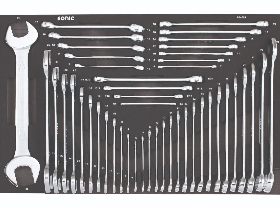 46-Piece Sonic Foam System Wrench Set - Professional Grade 26mm Medium Size Tools for Automotive Repair & DIY Projects