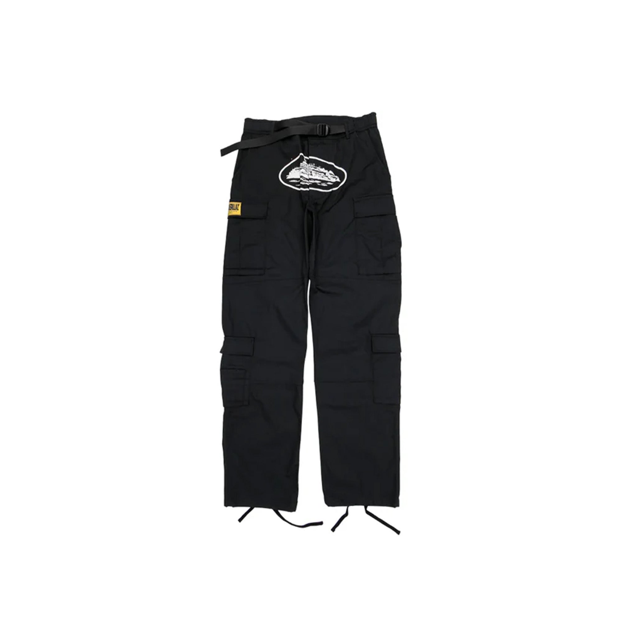 Corteiz 4Starz Special Edition Guerillaz Cargo Pants - Black & White (2022) | Streetwear Fashion, Urban Style, Hip-Hop Outfit for Men & Women