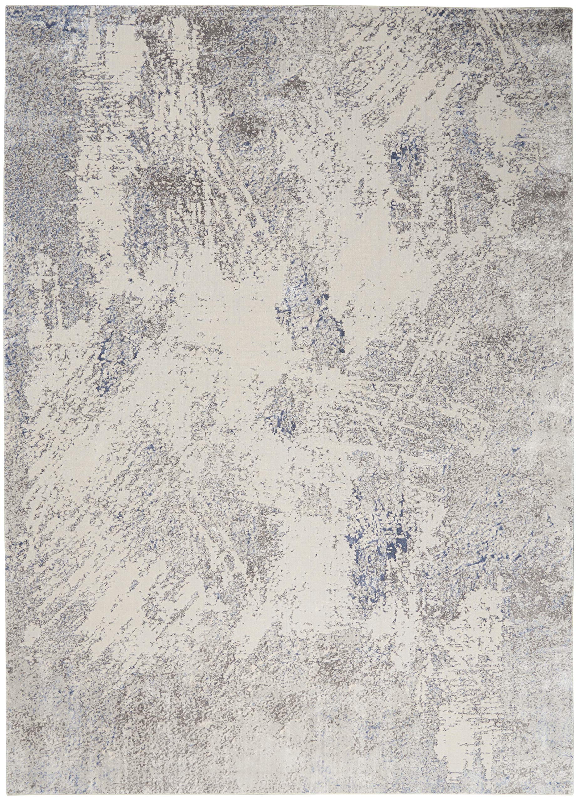 Nourison Sleek Textures Abstract Ivory/Grey 7'10