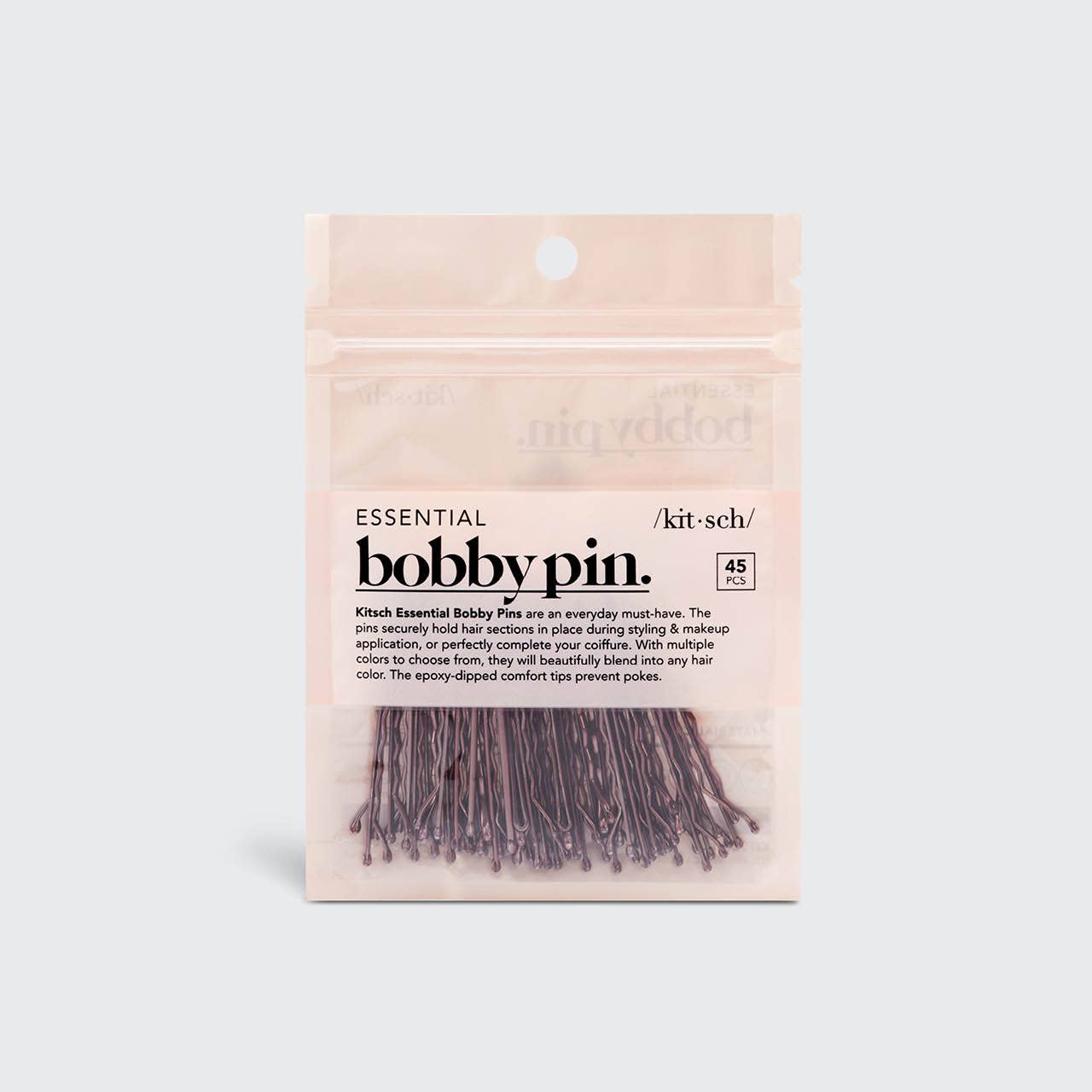 45-Piece Brown Bobby Pins for Hair Styling - Secure Hold for Updos, Braids & Everyday Hairstyles (Essential Hair Accessories)