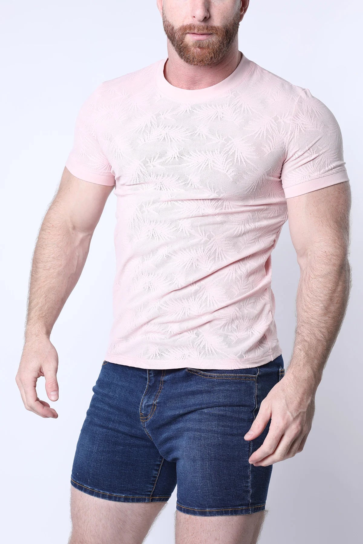 Timoteo Amalfi Pink Mesh T-Shirt for Women - Breathable Summer Fashion Top for Casual Wear, Beach Outings & Date Nights