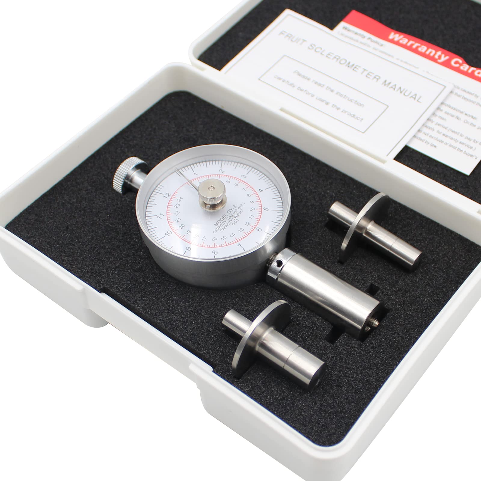 GY-3 Digital Fruit Hardness Tester - Portable Fruit Firmness Penetrometer for Measuring Maturity & Ripeness Level - Perfect for Apple, Pear, Peach Testing in Orchards & Farms
