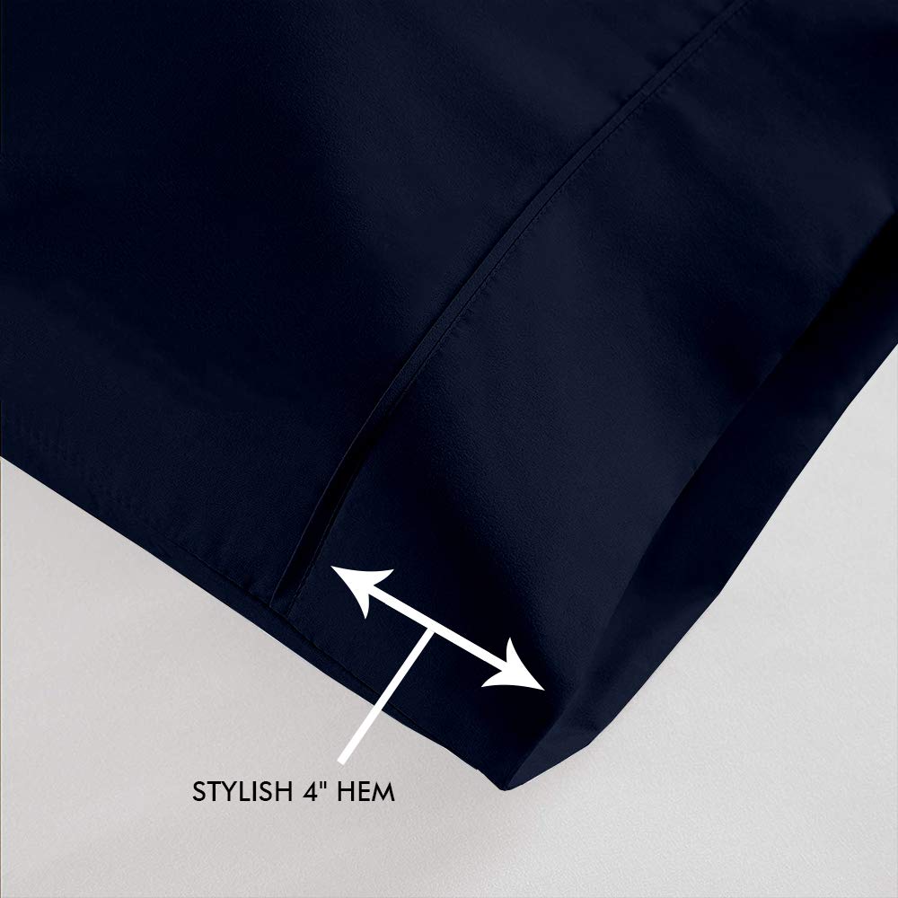 Premium Giza Cotton Queen Sheet Set - 4 Piece Luxury Bedding in Indigo - Soft & Breathable for Ultimate Comfort - Perfect for Master Bedrooms & Guest Rooms