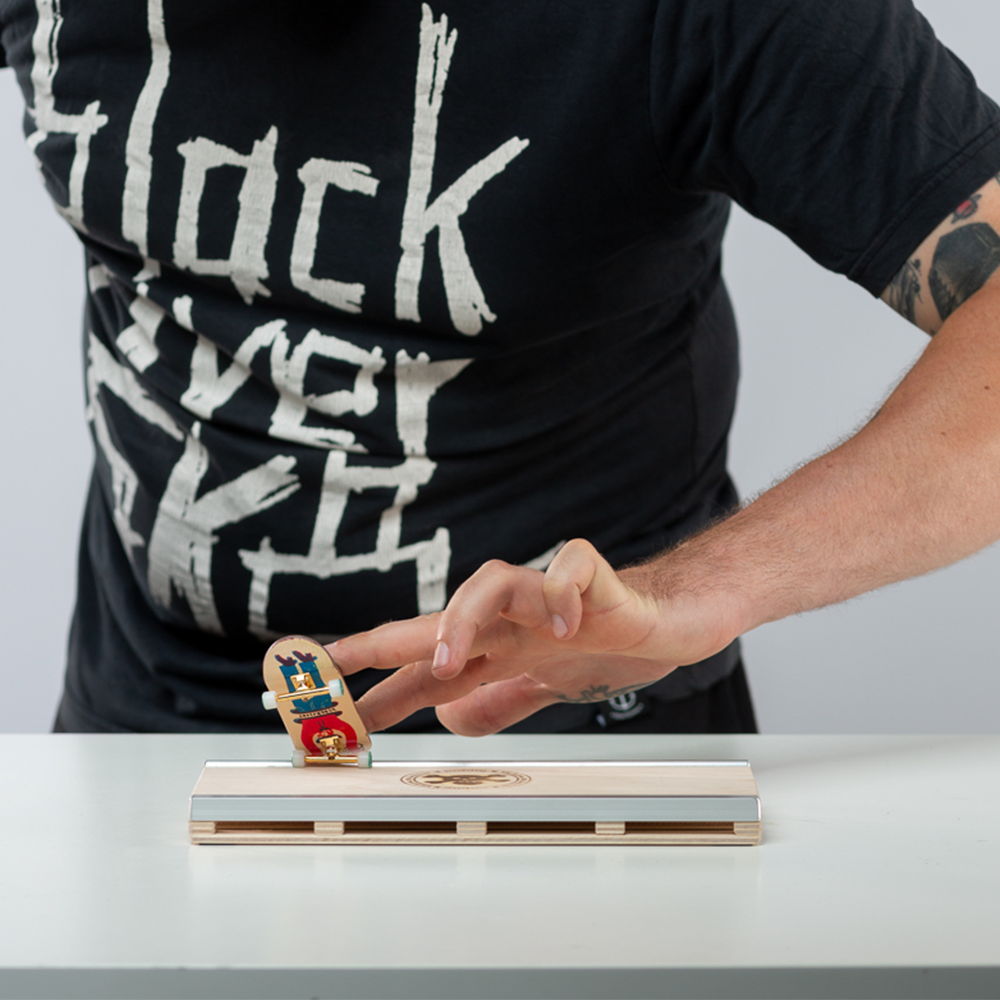 Blackriver Fingerboard Ramp - Double Grind Pallet for Tech Deck Skateboards | Perfect for Finger Skateboarding Tricks & DIY Skate Park Setup at Home